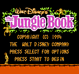 Jungle Book, The (USA) Title Screen